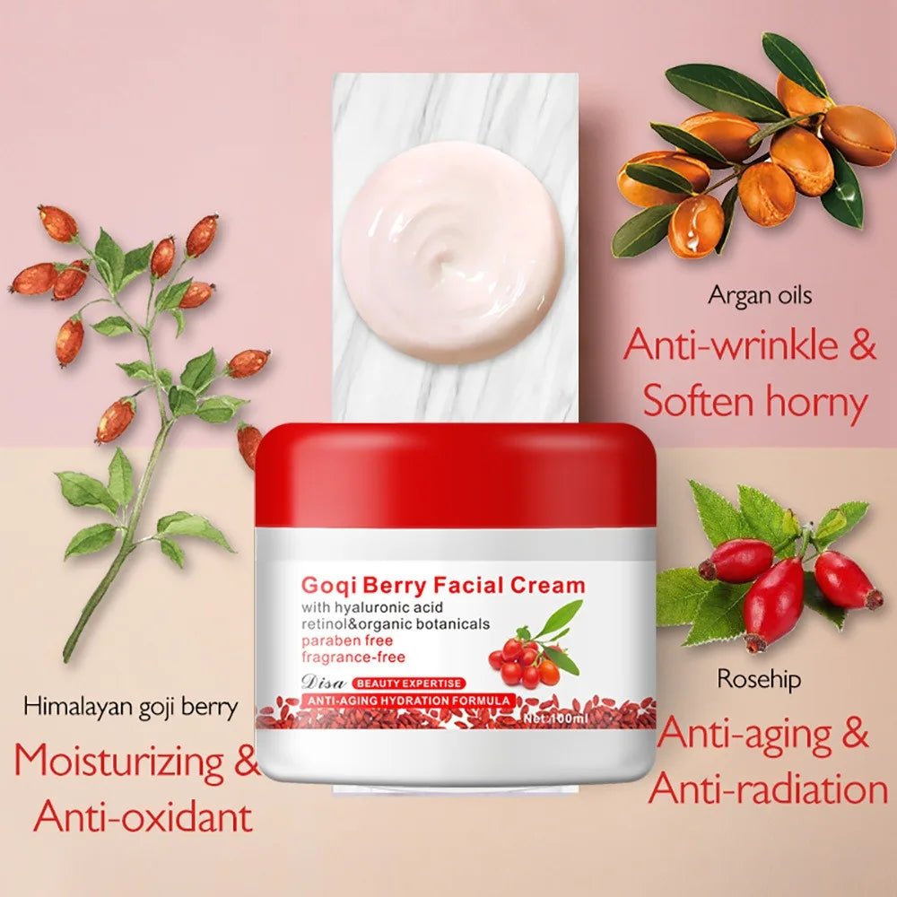 Crème Visage Baies de Goji 100ml - Hydratante Anti - Âge à l'Essence de Lyciet - meliaglow