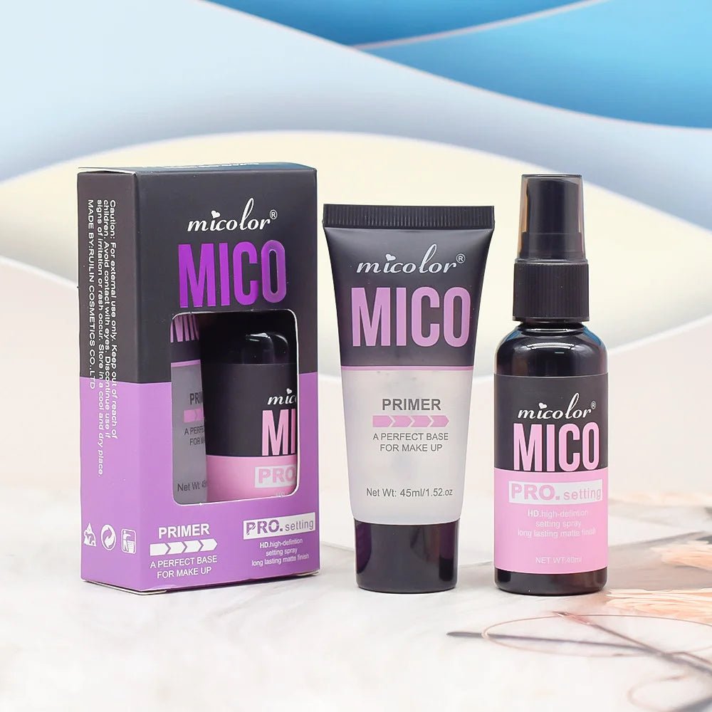 Kit Maquillage Base + Spray Fixateur - Pores Invisibles Tenue Longue Durée - meliaglow