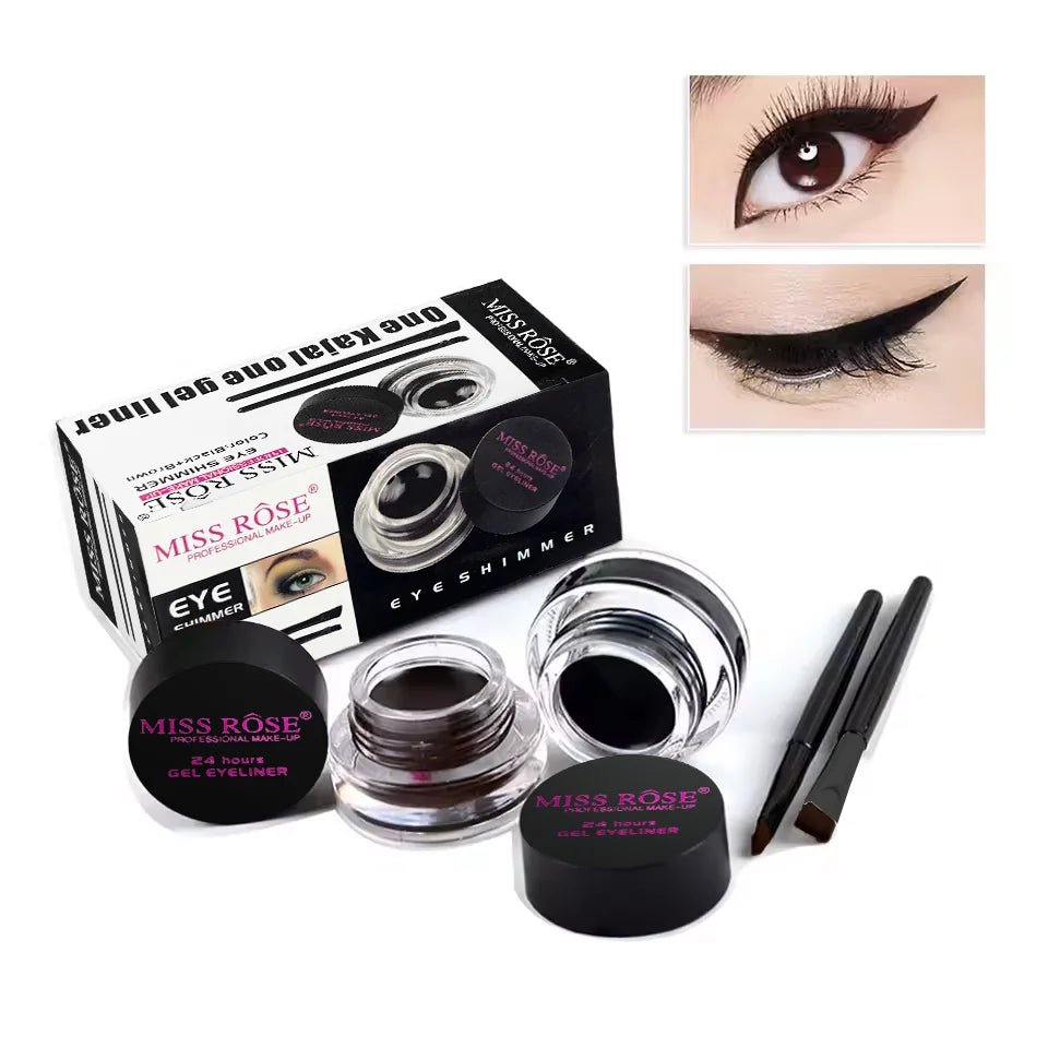 Eyeliner Crème Waterproof Duo - 2 Couleurs Naturel Longue Tenue - meliaglow