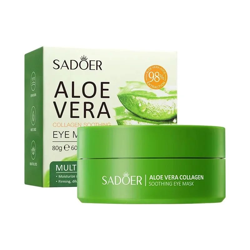Masque Contour des Yeux Aloe Vera Collagène - 60 Patchs Anti - Cernes Anti - Rides - meliaglow
