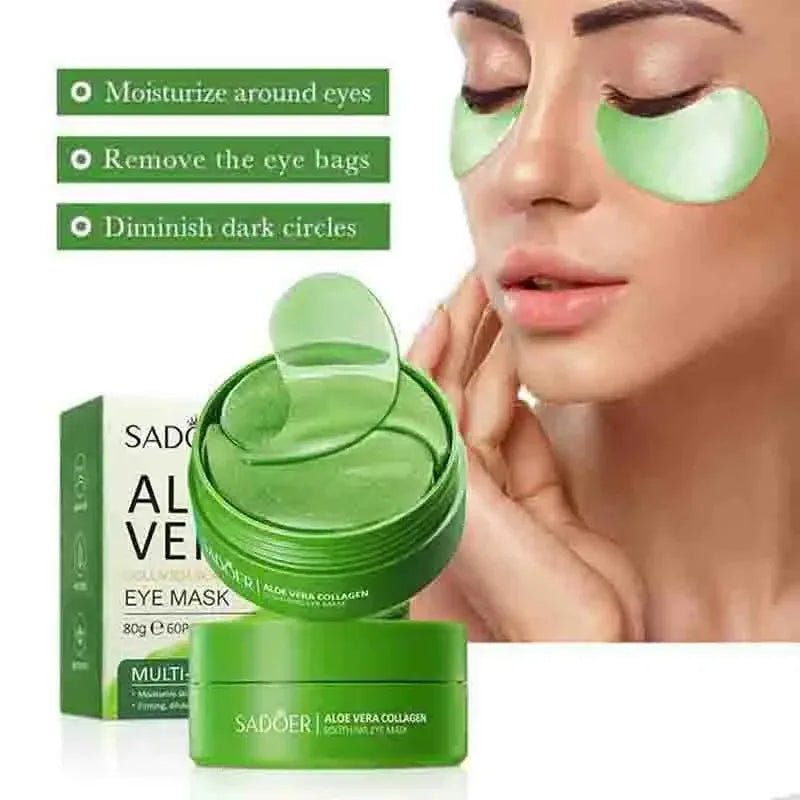 Masque Contour des Yeux Aloe Vera Collagène - 60 Patchs Anti - Cernes Anti - Rides - meliaglow