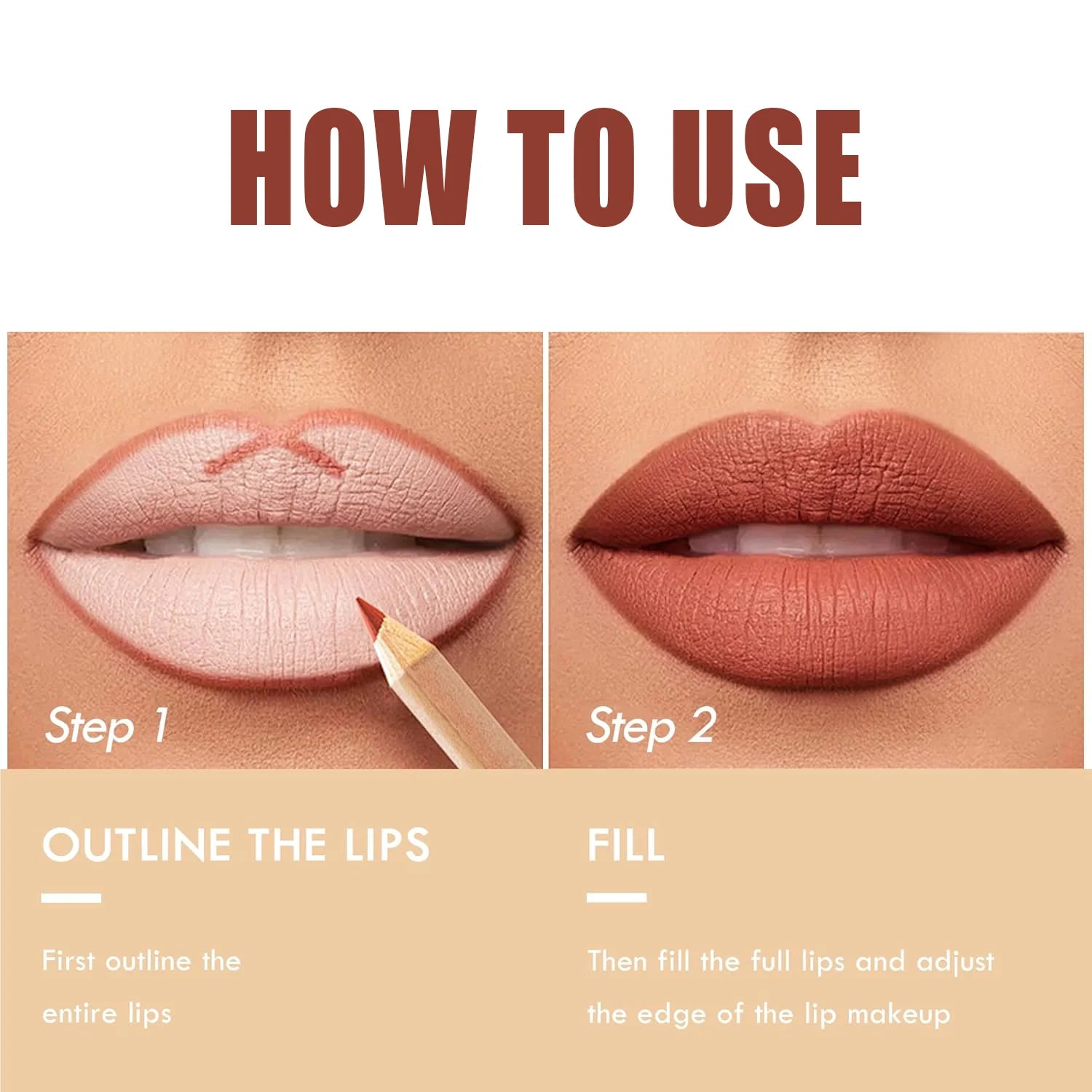 Crayon Contour des Lèvres Hydratant - 12 Couleurs Soyeux Longue Tenue - meliaglow