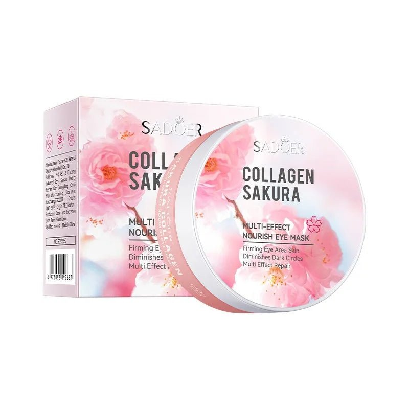 Masque Contour des Yeux Sakura Collagène - 60 Patchs Anti - Cernes Hydratant - meliaglow